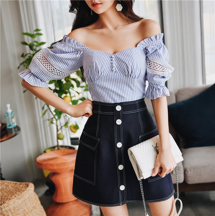Casual Striped Blouse for Women