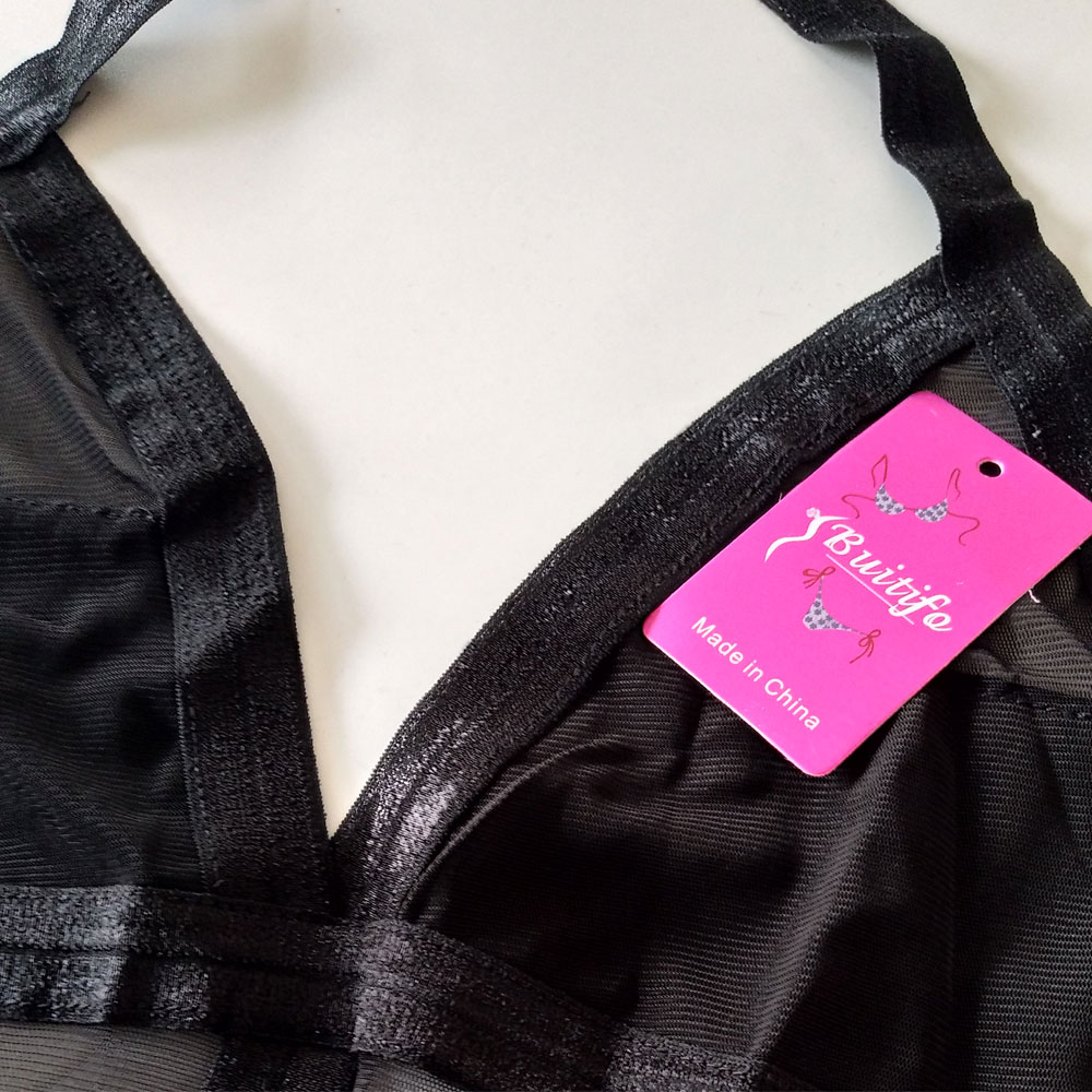 Sexy Deep V Bodysuit with Straps