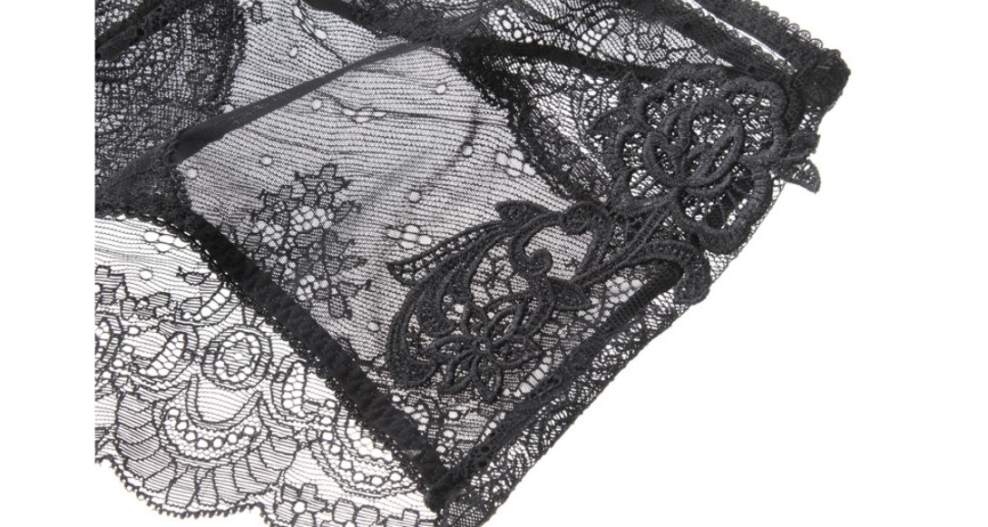 Women's Floral Lace Bra and Panties 2 Pcs Set