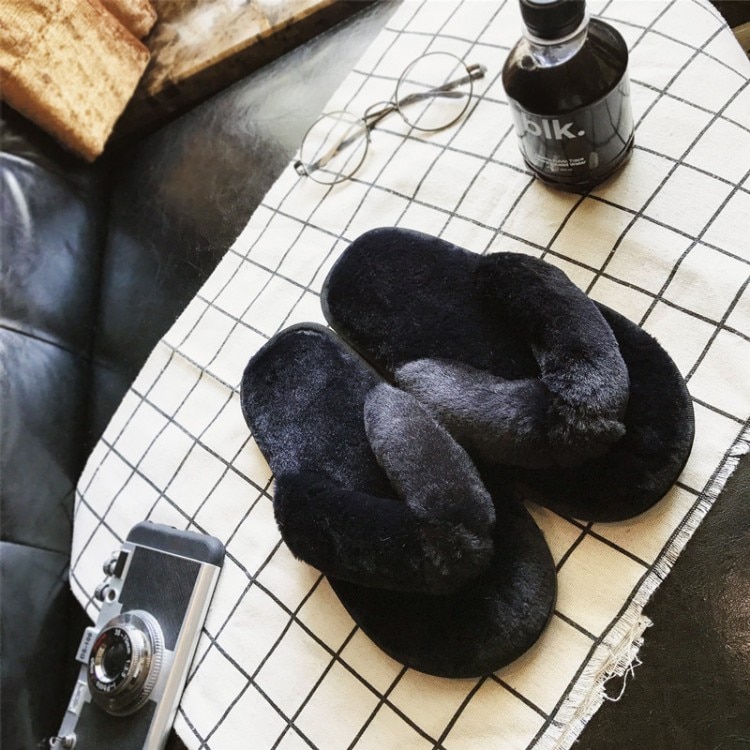 Women's Fur Strap Slippers