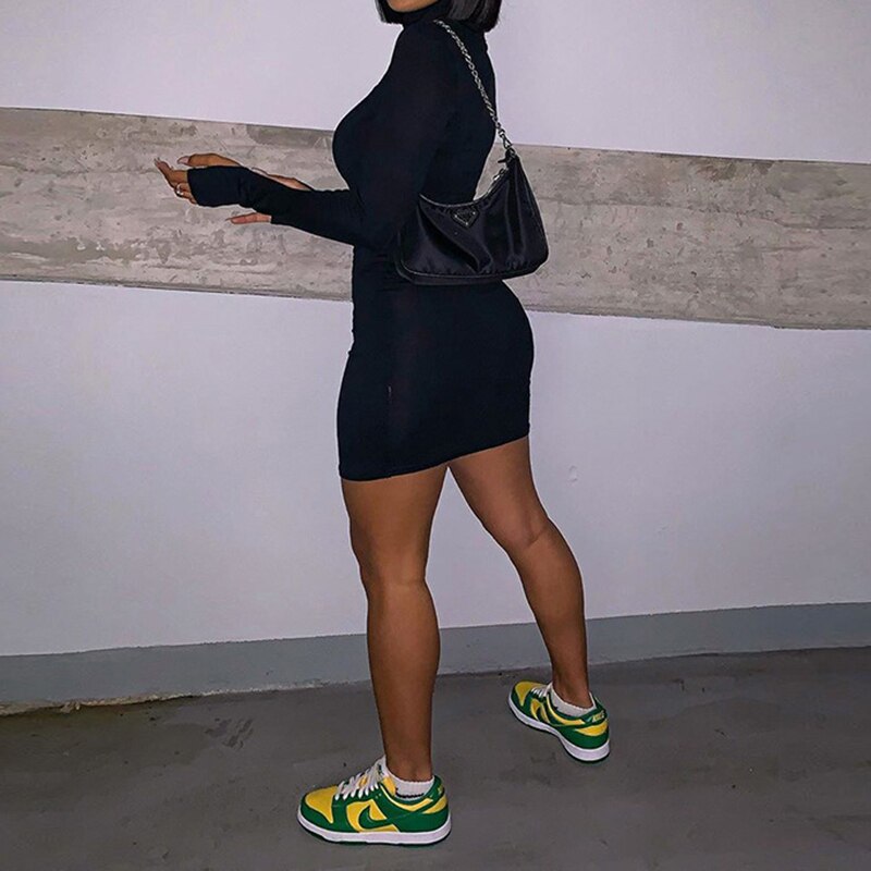 Women's Casual High Neck Dress