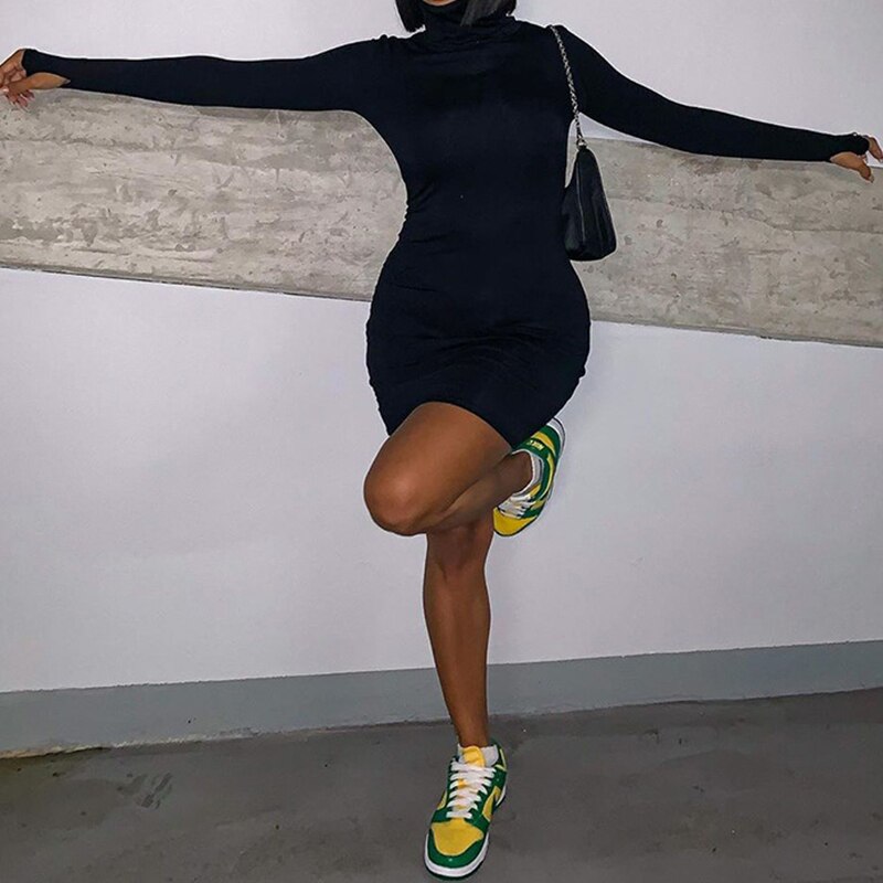 Women's Casual High Neck Dress