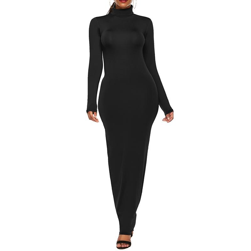 Women's Turtleneck Maxi Dress