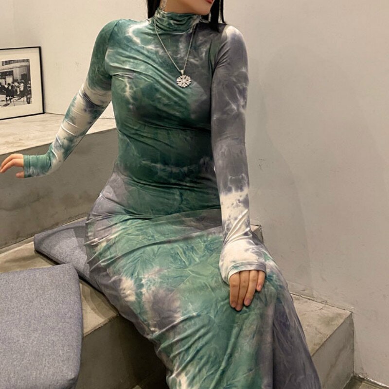 Women's Turtleneck Maxi Dress