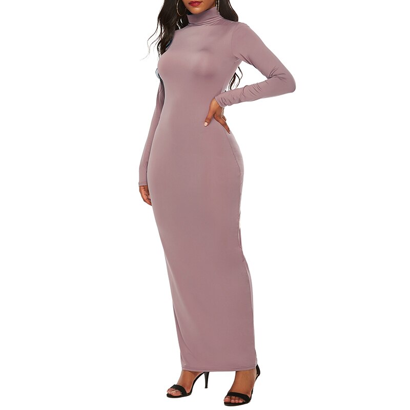Women's Turtleneck Maxi Dress