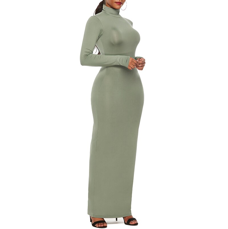 Women's Turtleneck Maxi Dress