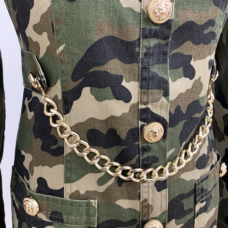 Women's Military Style Mini Dress