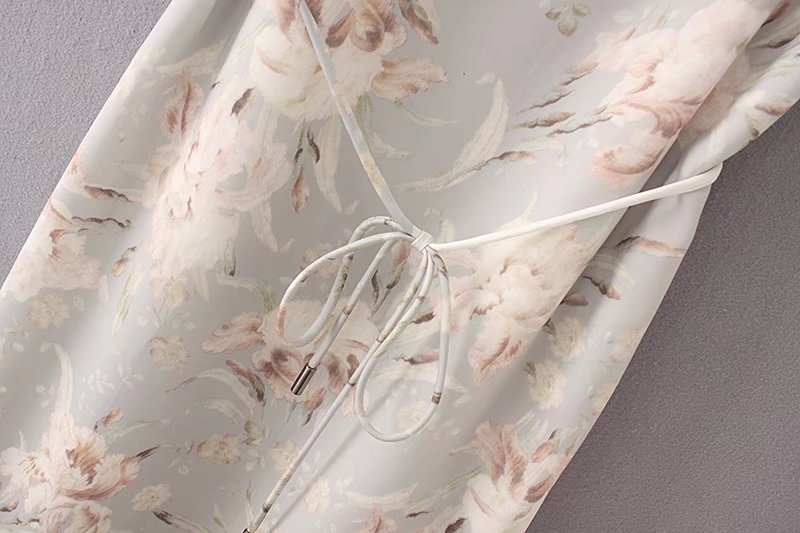 Women's Elegant Sleeveless Dress with Floral Print