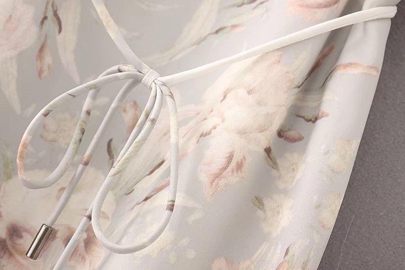 Women's Elegant Sleeveless Dress with Floral Print