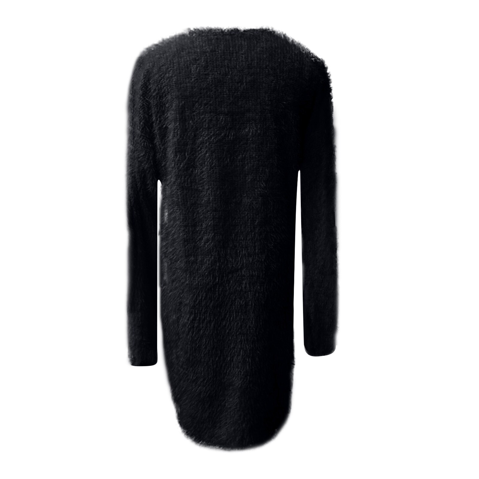 Solid Color Knitted Sweater Dress for Women