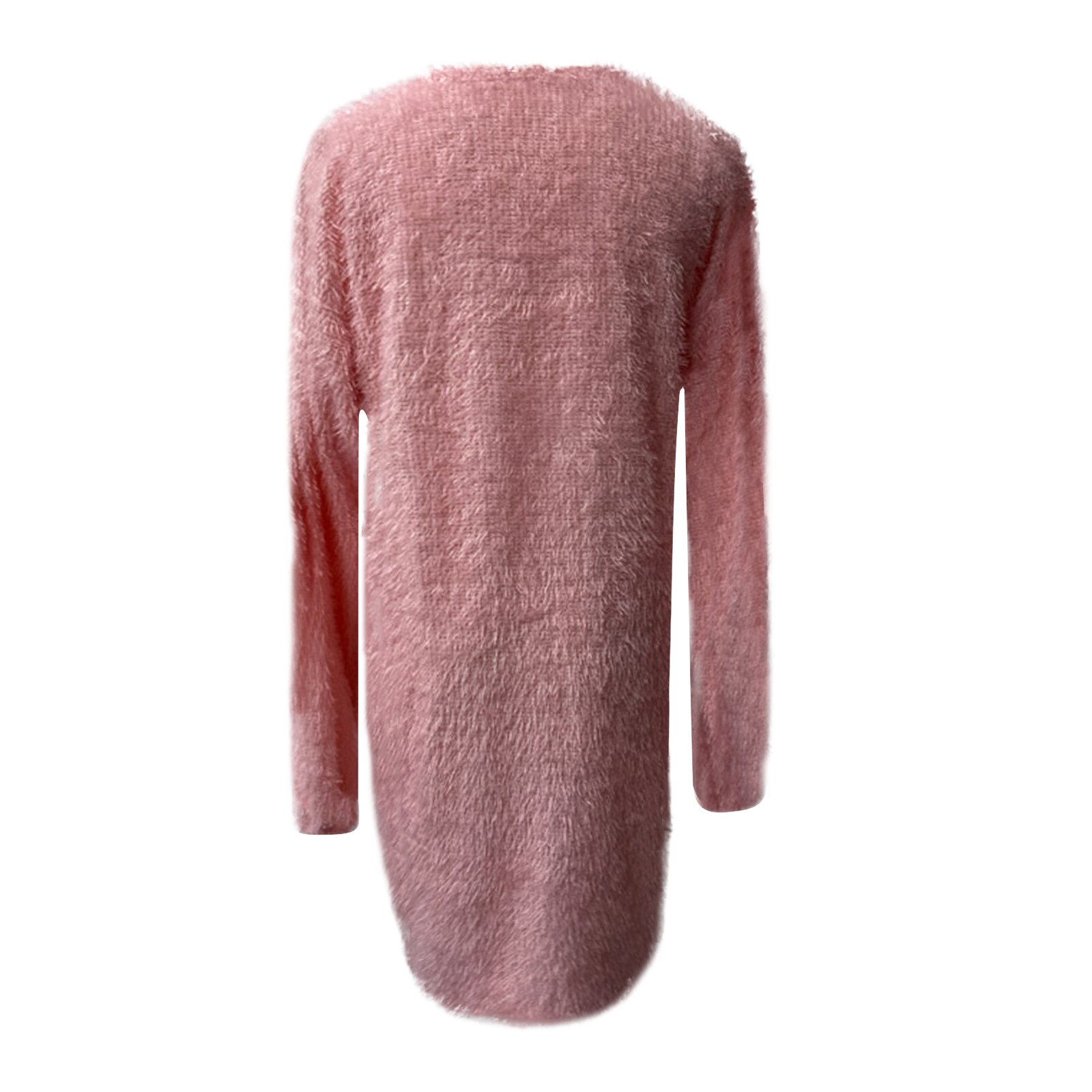 Solid Color Knitted Sweater Dress for Women