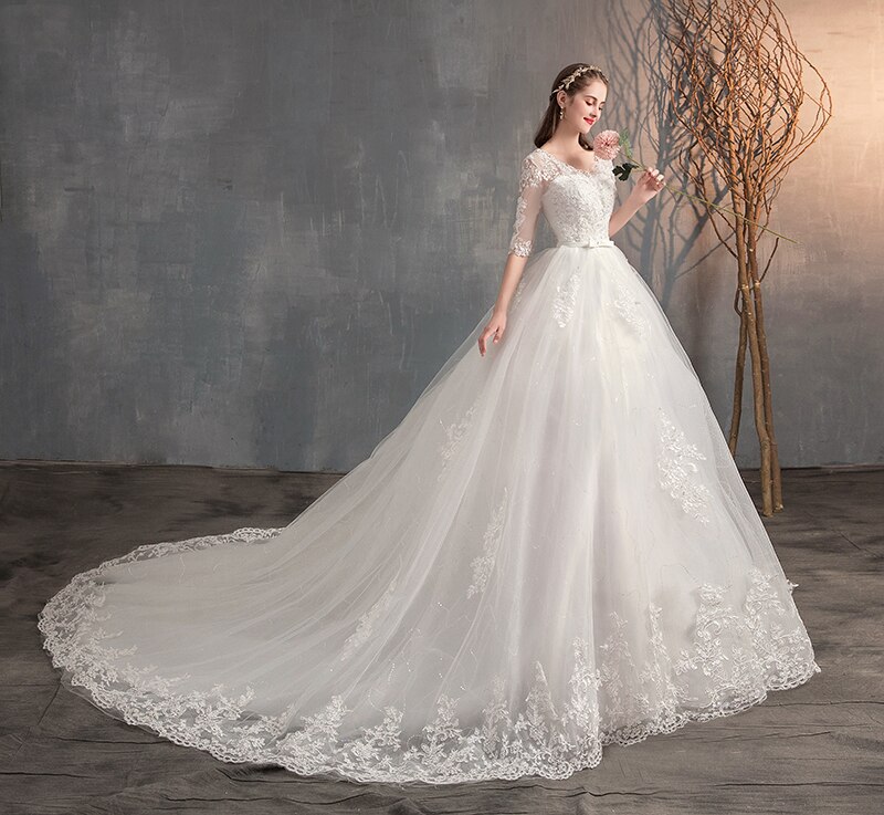 Long Lace Wedding Dress